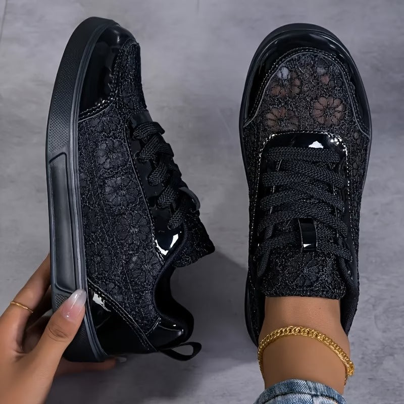 Giulia | Sneakers in pizzo floreale