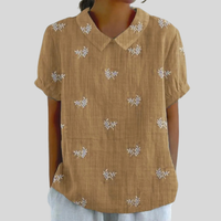 Top Floreale Confortevole Elegante