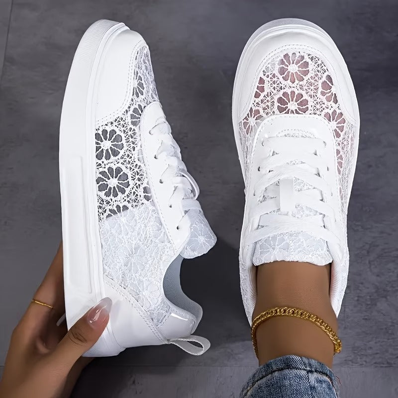 Giulia | Sneakers in pizzo floreale