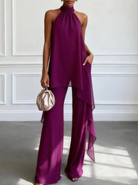 Angela | Completo Viola Elegante con Pantaloni