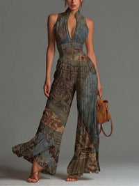Chiara | Tuta Boho in Chiffon con Stampa Etnica