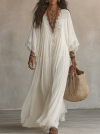 Celeste | chiffon e dentelle bianca
